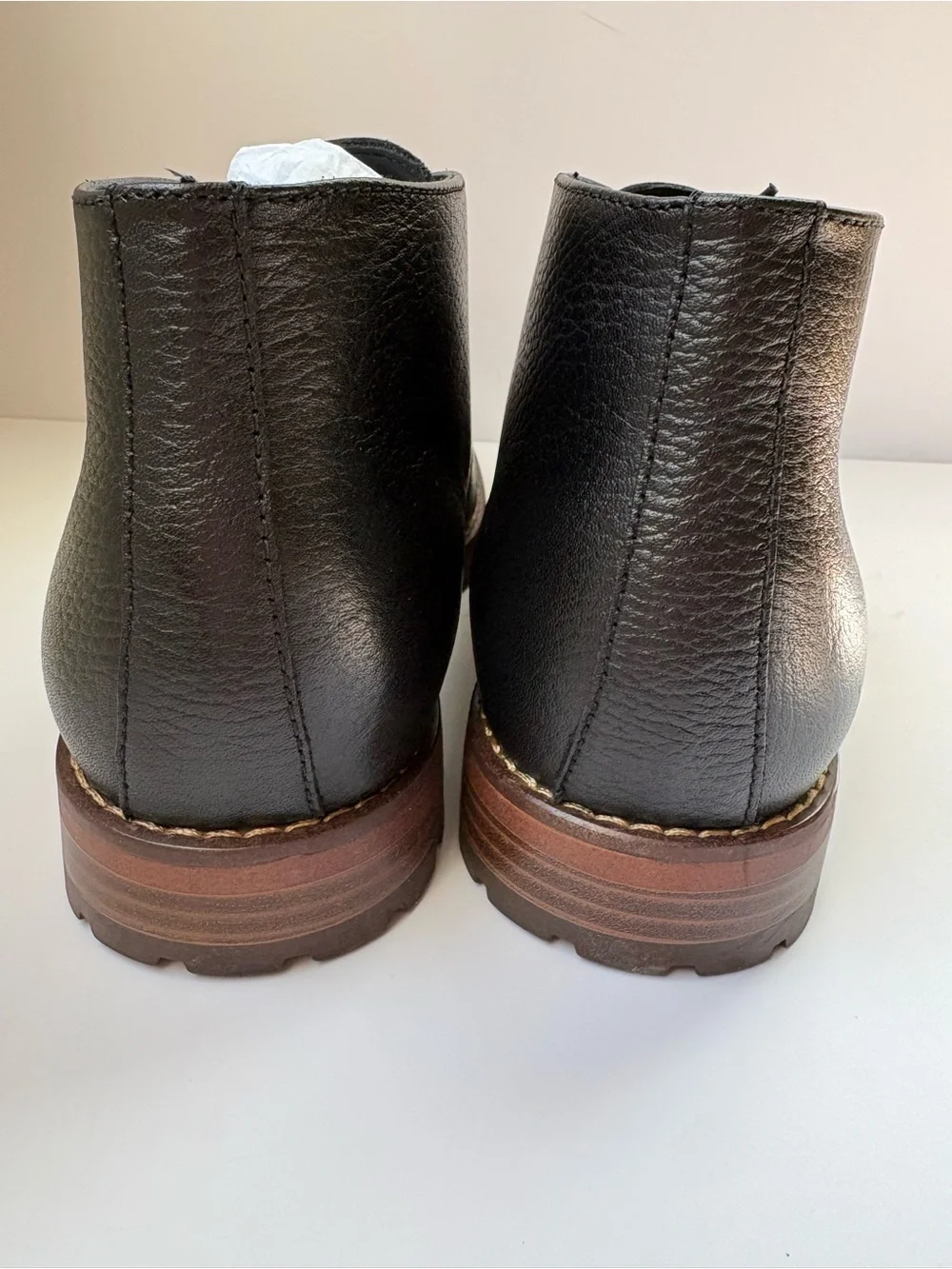 Mens Black Leather Chukka Boots - Joseph Abboud Sz 9.5 New